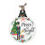 24" White and Green "Merry and Bright" Large Wooden Christmas Ornament Sign - IMAGE 1