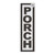 Rectangular "Porch" Outdoor Wall Sign - 35" - Black and White - IMAGE 1