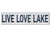 40" Black and White "Live Love Lake" Slat Wall Sign - IMAGE 1