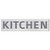40" Black and White "Kitchen" Slat Wall Sign - IMAGE 1
