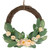 14" Mini Peach Rose Half Floral Spring Wreath - IMAGE 1