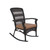 42" Dark Brown Resin Wicker Rocker Chair with Cushion - IMAGE 1