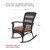 42" Dark Brown Resin Wicker Rocker Chair with Cushion - IMAGE 4