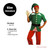 Green and White Jolly Elf Adult Christmas Costume - Medium - IMAGE 4