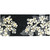 21" x 54" Black and White Decorative Dogwood Design Area Rug - IMAGE 1