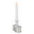 LED Lighted Window Candle with Base - 9.25" - White and Silver - IMAGE 4