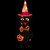 Lighted Black Cat in Witch's Hat Outdoor Halloween Decoration - 24" - IMAGE 3