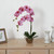 18" Pink Phalaenopsis Artificial Silk Flower Arrangement with Glass Vase - IMAGE 2