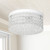 Crystal Drop 2-Light Round Ceiling Flush Mount - 12" - White and Clear - IMAGE 2