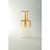 12" White and Gold Line Pattern Embossed Glass Vase - IMAGE 1