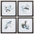 Set of 4 Gray Sand and Sky Square Framed Wall Art Decors 13" x 13" - IMAGE 1