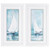 Set of 2 Blue and White Sail Boat Rectangular Wall Art Decors 27" x 15" - IMAGE 1