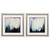 Set of 2 Black and Blue Illusion Square Wall Art Decors 19" x 19" - IMAGE 1