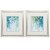 Set of 2 Blue and White Rectangle Wall Art Decor 18" x 16" - IMAGE 1