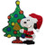 LED Lighted Peanuts Snoopy and Christmas Tree Outdoor Decoration - 32" - IMAGE 1