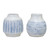 Set of 2 Notched Glazed Vases 6" - IMAGE 1