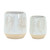 Set of 2 Leaf Design Pots 4.75" - IMAGE 2