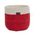 JOY Woven Planter Pots - 7" - Red and Beige - Set of 2 - IMAGE 2