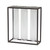 Triple Glass Vial Vases - 9" - Brown and Clear - IMAGE 1