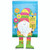 Embroidered Gnome Sweet Gnome Crazy Leg Outdoor Garden Flag - 18" x 13" - IMAGE 1