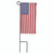 US Flag Patriotic Outdoor Mini Garden Flags with Pole - 8.5" x 4" - Set of 2 - IMAGE 1