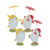 Set of 4 Dancing Gnome with Umbrella Christmas Tabletop Figurines 8.25" - IMAGE 1