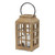 17" Wooden Framed Pillar Candle Lantern - IMAGE 1