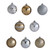 Shatterproof 3-Finish Christmas Ball Ornaments - 3" (80mm) - Silver and Gold - 64ct - IMAGE 1