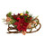 18” Sleigh with Poinsettia and Berries Christmas Artificial Floral Arrangement - IMAGE 1