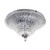 Blossom 2-Light Glass Ceiling Flush Mount - 14" - Silver and Clear - IMAGE 1