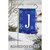Blue and White Christmas Snowflakes Monogram J Outdoor Garden Flag 18" x 12.5" - IMAGE 2