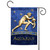 Blue and Gold Zodiac Aquarius Outdoor Garden Flag 18" x 12.5" - IMAGE 1