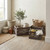 Set of 3 Brown and White Farm Fresh Storage Crates 19" - IMAGE 1