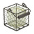 3.5" Clear Square Glass Jar in Wire Basket with Handle - IMAGE 6