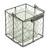 5.5" Clear Square Glass Jar in Wire Basket with Handle - IMAGE 1