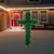 7' Pre-Lit Artificial Pine Christmas Cross - Warm White LED Lights - IMAGE 2