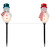 Lighted Snowmen Christmas Outdoor Pathway Markers - 16" - Set of 3