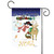 White and Blue Wintery Village Christmas Outdoor Garden Flag 18" x 12.5" - IMAGE 1