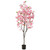 6' Pink Cherry Blossom Artificial Tree in Black Nursery Pot - IMAGE 1