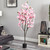 6' Pink Cherry Blossom Artificial Tree in Black Nursery Pot - IMAGE 2