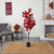 5' Red Cherry Blossom Artificial Tree in Black Pot - IMAGE 3