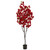 6' Red Cherry Blossom Artificial Tree in Black Pot - IMAGE 1