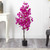 4' Purple Bougainvillea Artificial Potted Tree with Black Pot - IMAGE 2