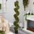 6' Boxwood Spiral Topiary Artificial Tree in Black Pot - IMAGE 2