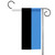 Blue and Black Estonia Outdoor Garden Flag 18" x 12.5" - IMAGE 1