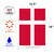 Red and White Denmark Outdoor Garden Flag 18" x 12.5" - IMAGE 3