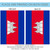 Blue and Red Cambodia Outdoor Garden Flag 18" x 12.5" - IMAGE 4