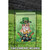 Green and Brown Clover Kitty Outdoor Garden Flag 18" x 12.5" - IMAGE 2