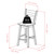 Ladder Back Swivel Seat Counter Stool - 38.5" - Walnut Finish