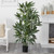 4' Bamboo Palm Silk Artificial Tree in Black Pot - IMAGE 2